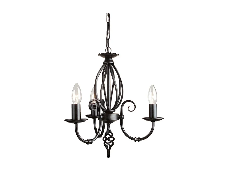 Elstead Artisan Ljuskrona 3 ljussvart finish, E14