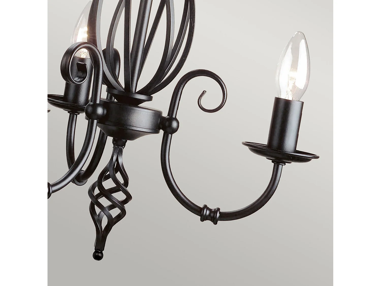 Elstead Artisan - Kronleuchter 3 Hellschwarzes Finish, E14