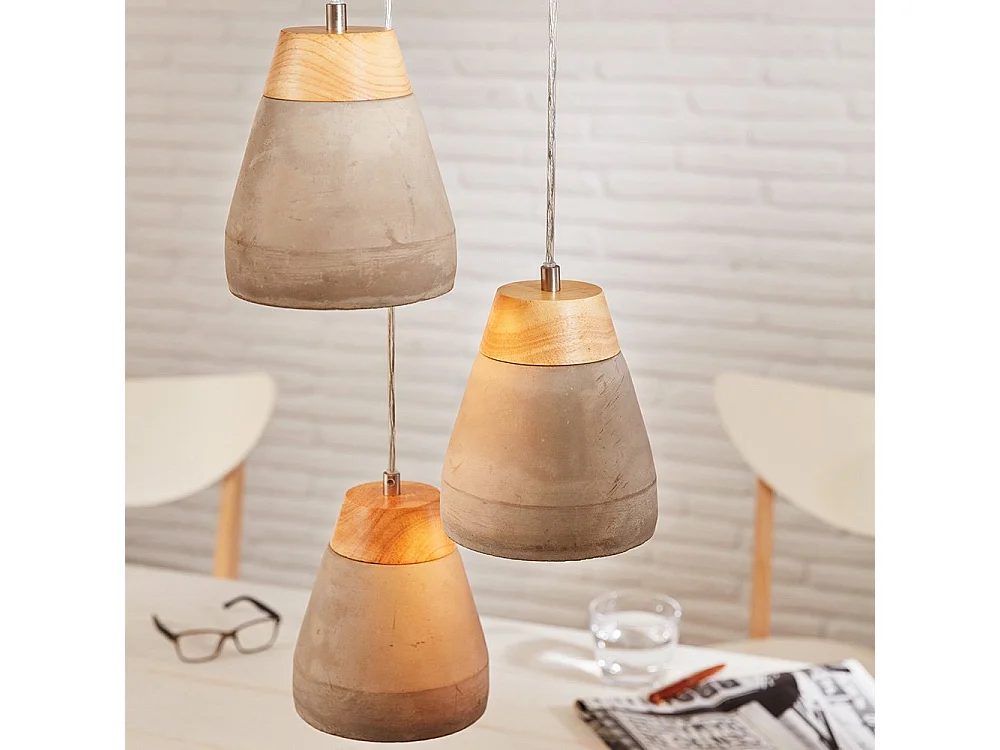 Lampadario Contemporaneo Tarega 1 Luce Acciaio Grigio