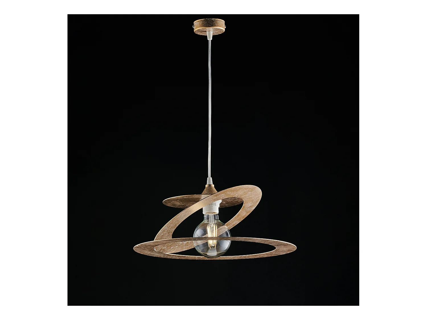 Sospensione Moderna 1 Luce Ferro Taglio Laser Oro Serie Geko