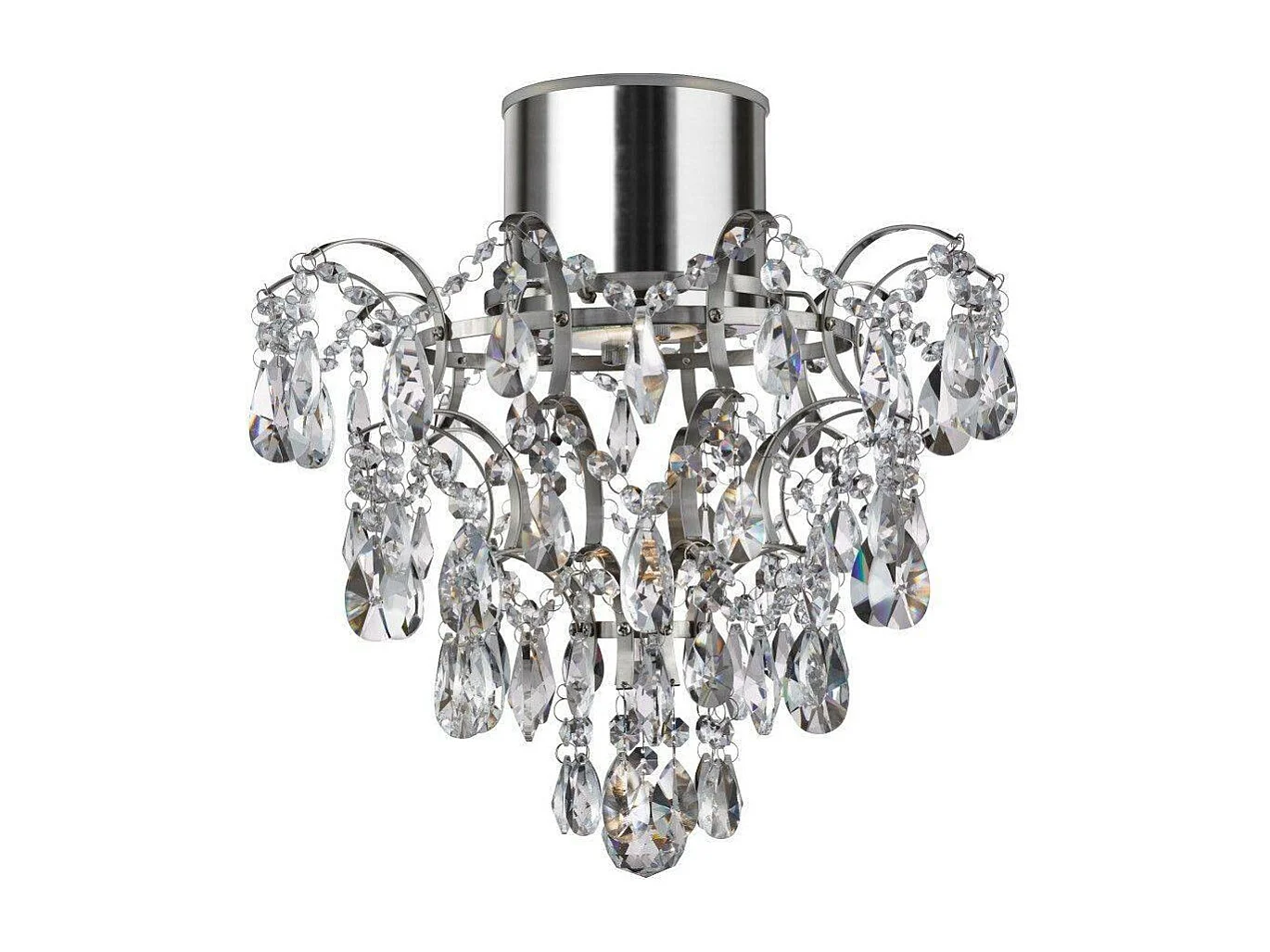 Searchlight Bathroom Lustre de salle de bain à 1 lumière, chrome, cristaux K5 IP44, GU10