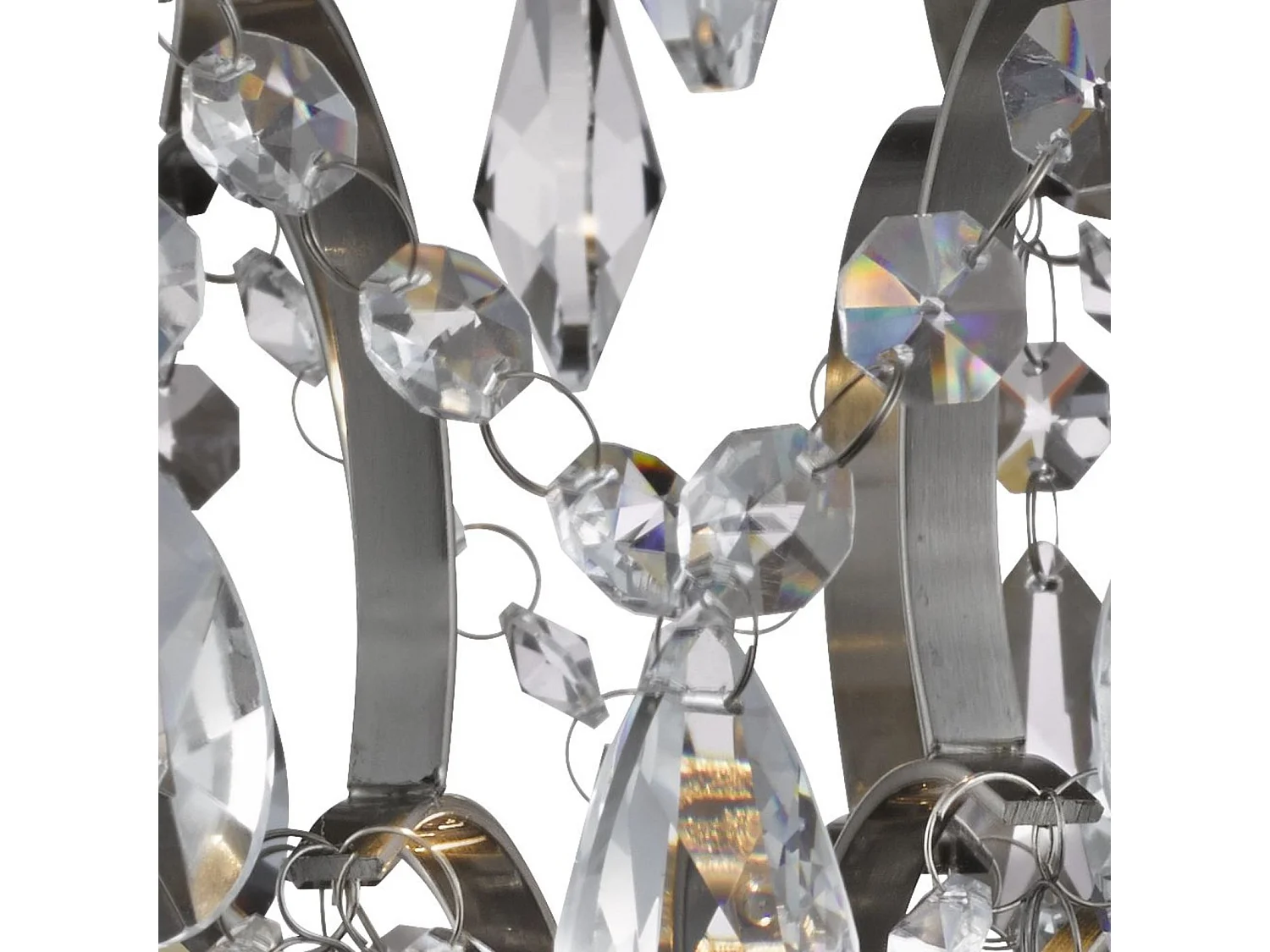 Searchlight Bathroom Lustre de salle de bain à 1 lumière, chrome, cristaux K5 IP44, GU10