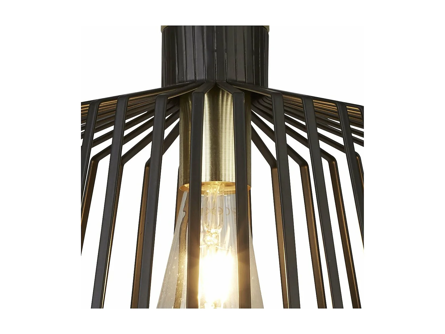 Searchlight Bird Cage 1 Light Cage Takhnge Antik Mssing, Matt Svart, E27