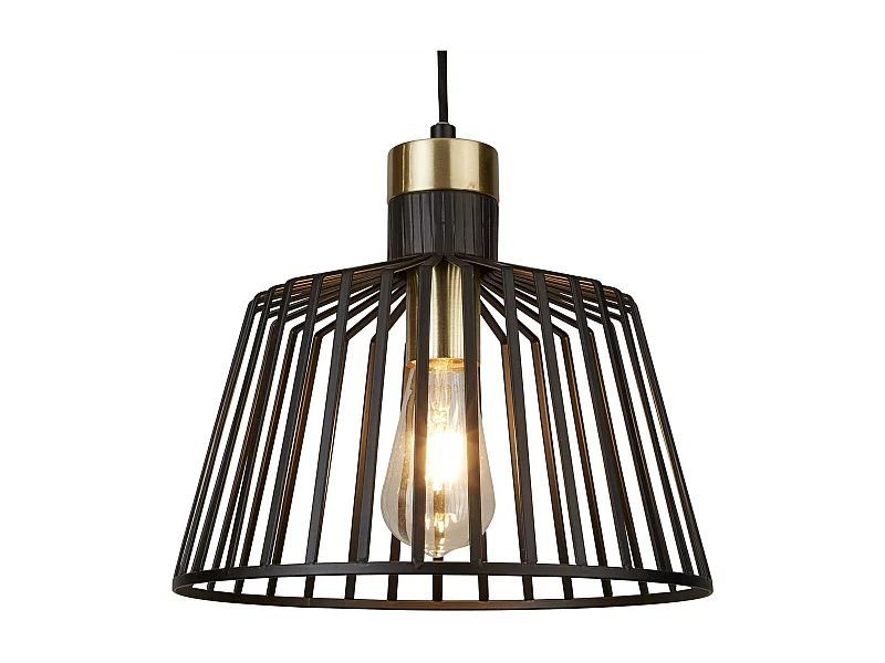 Searchlight Bird Cage 1 Light Cage Takhnge Antik Mssing, Matt Svart, E27