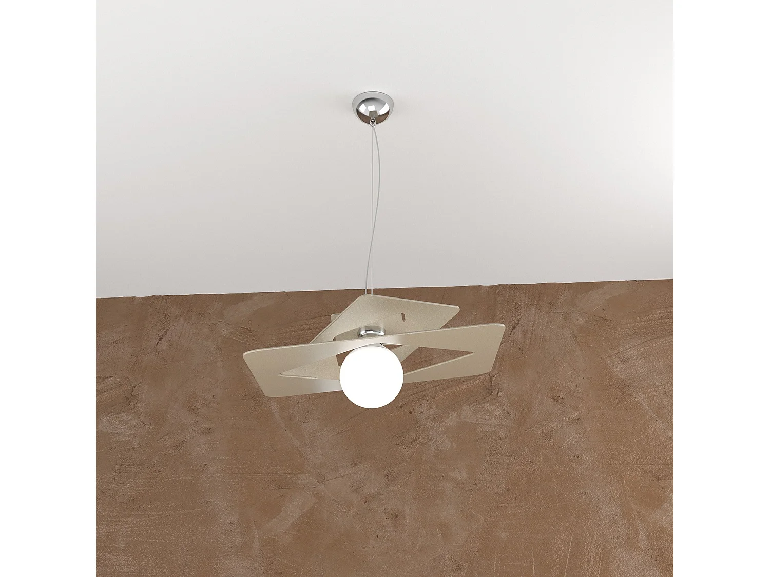 Wacky Sospensione 45 Cm. 1 Luce Sabbia