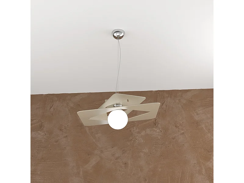 Wacky Sospensione 45 Cm. 1 Luce Sabbia