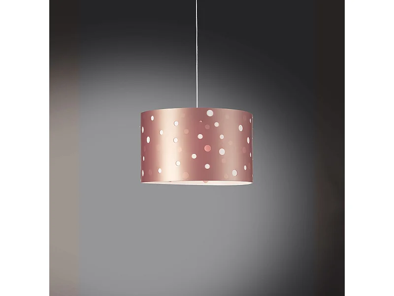 Sospensione Moderna Pois Polilux ® Pink Metal 1 Luce E27 D40Cm