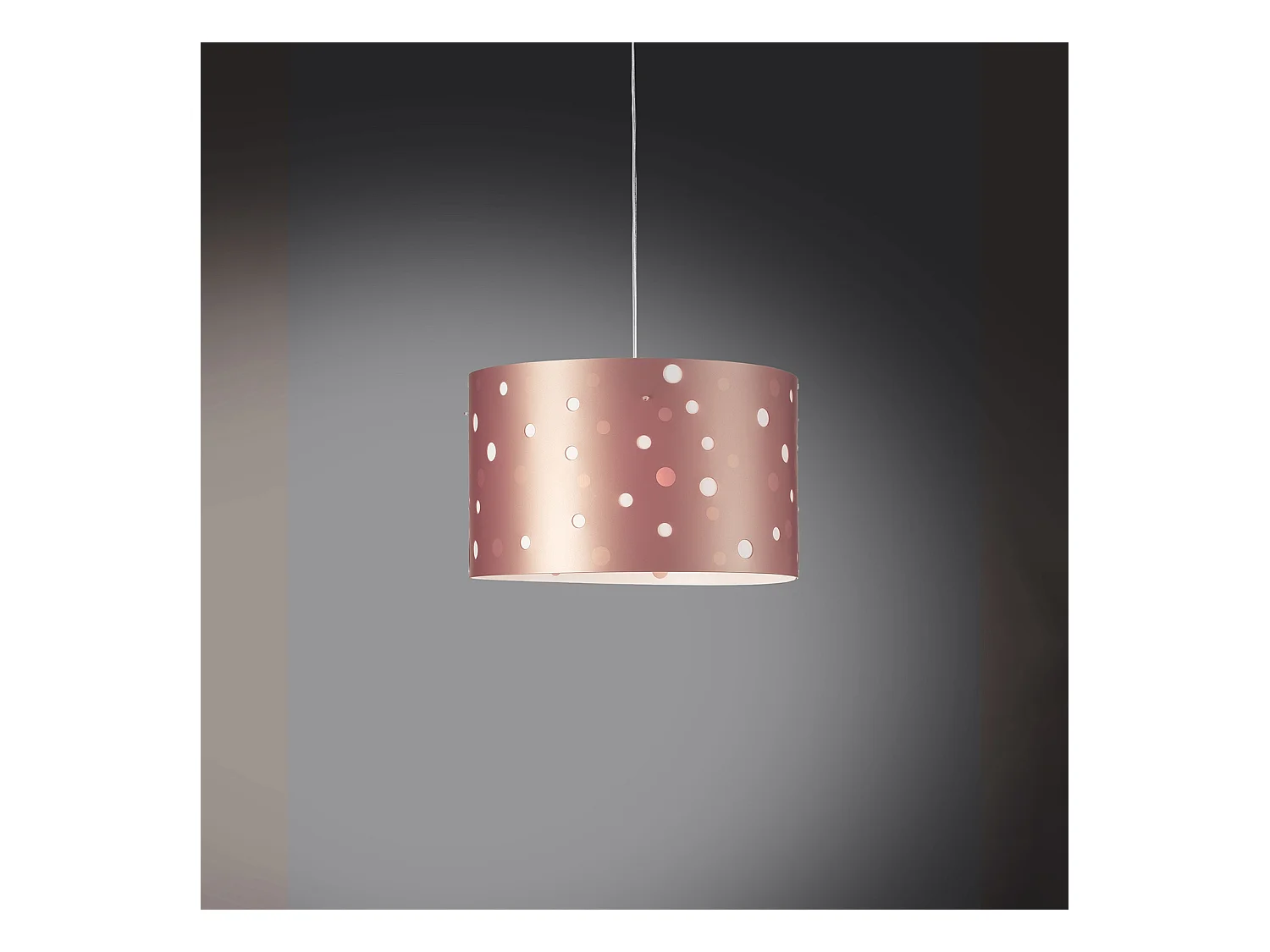Sospensione Moderna Pois Polilux ® Pink Metal 1 Luce E27 D40Cm