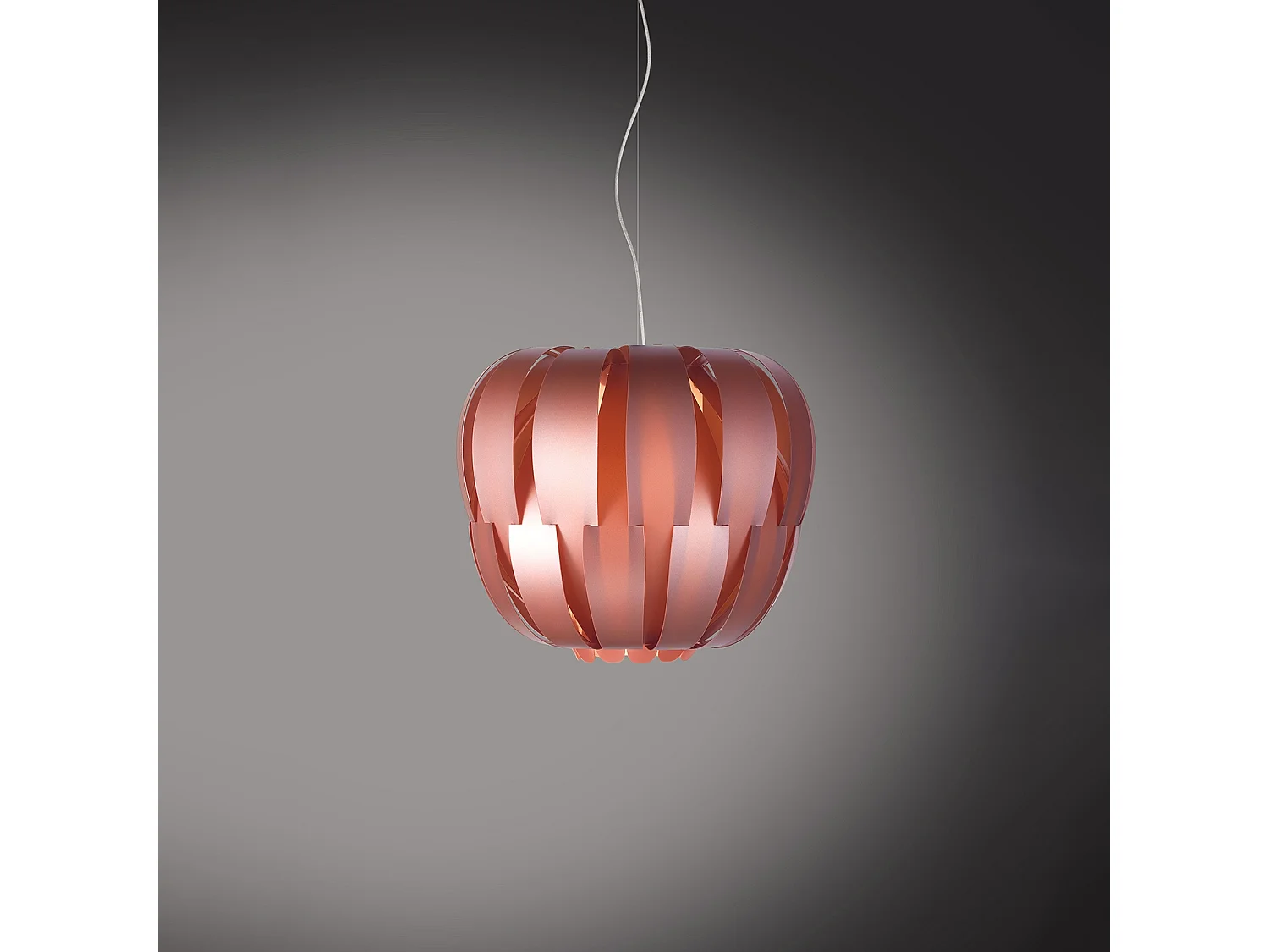 Sospensione Moderna Queen Polilux ® Pink Metal E Metallo Cromo 1 Luce E27 D42Cm