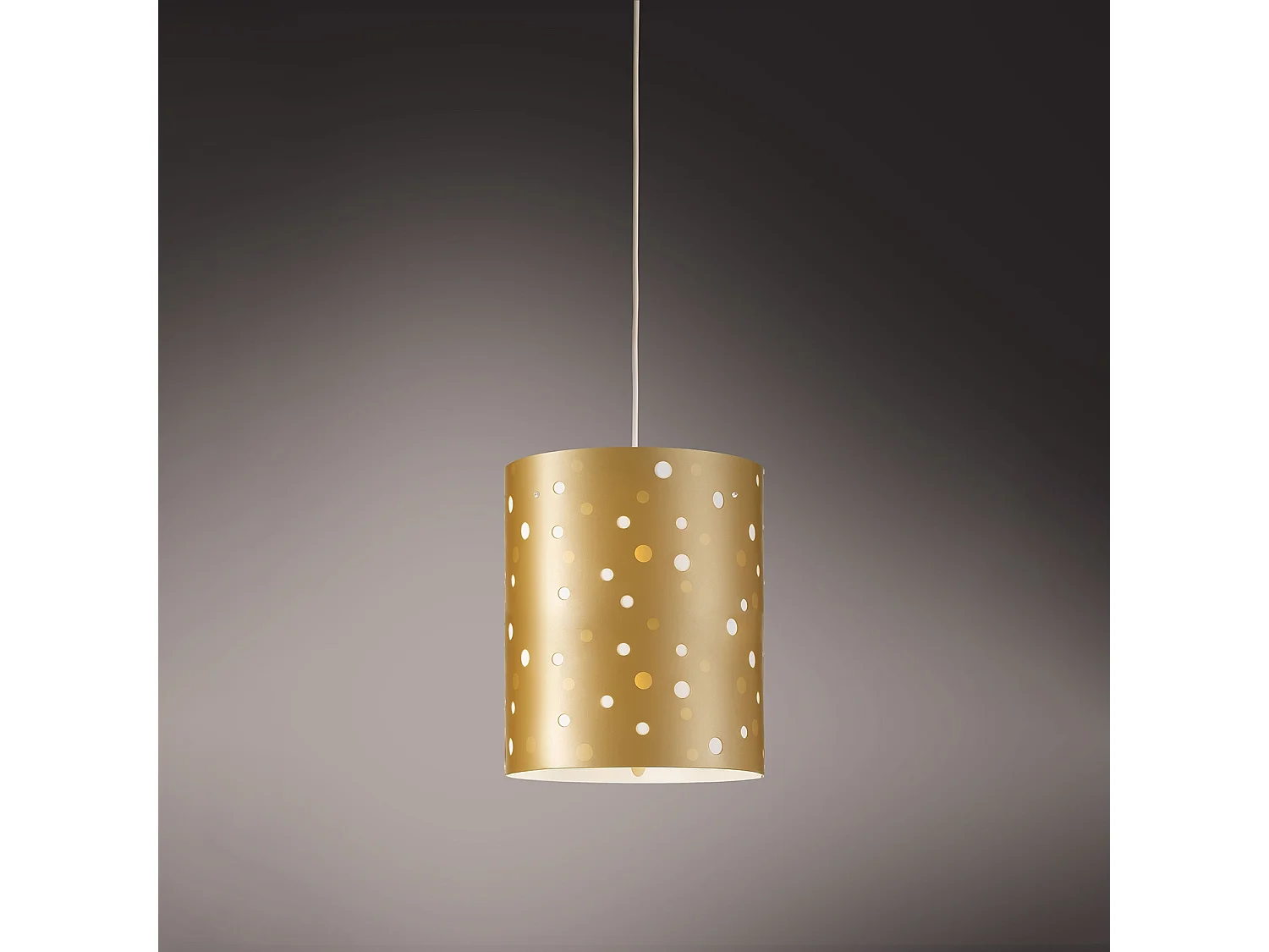 Sospensione Moderna Pois Polilux ® New Gold 1 Luce E27 D27Cm