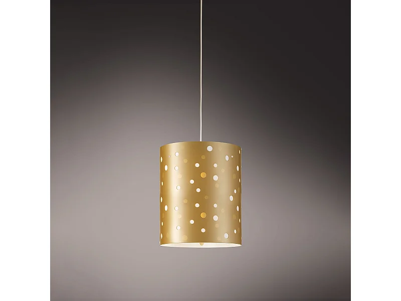 Sospensione Moderna Pois Polilux ® New Gold 1 Luce E27 D27Cm
