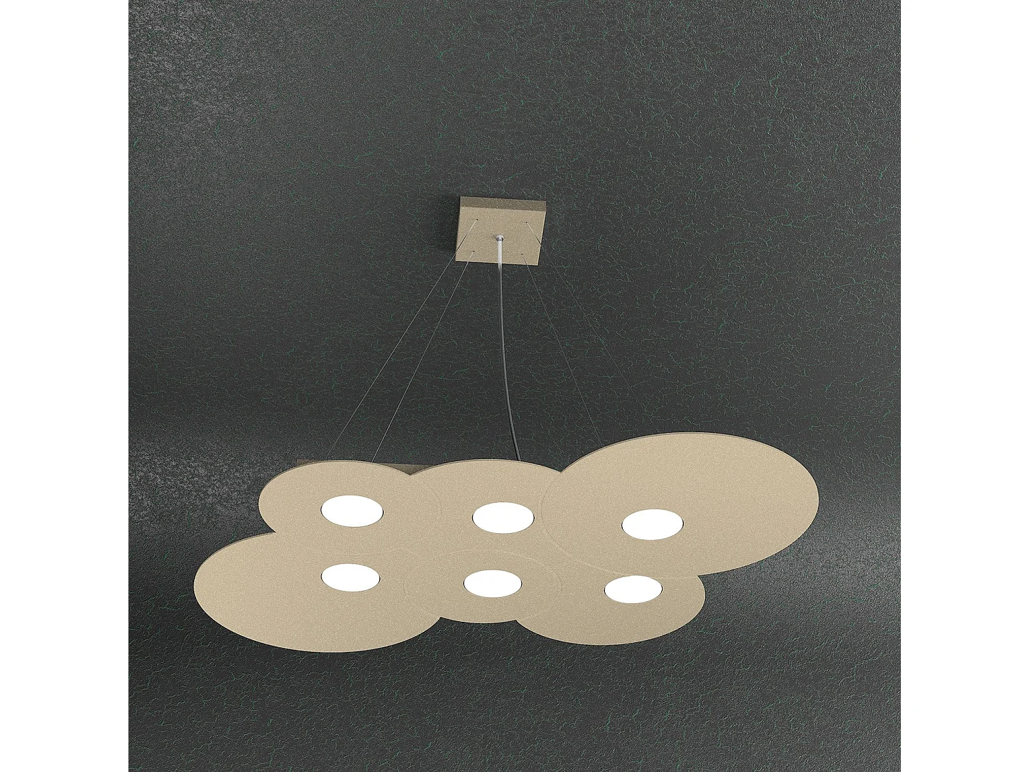 Cloud Sospensione 6 Luci Sabbia