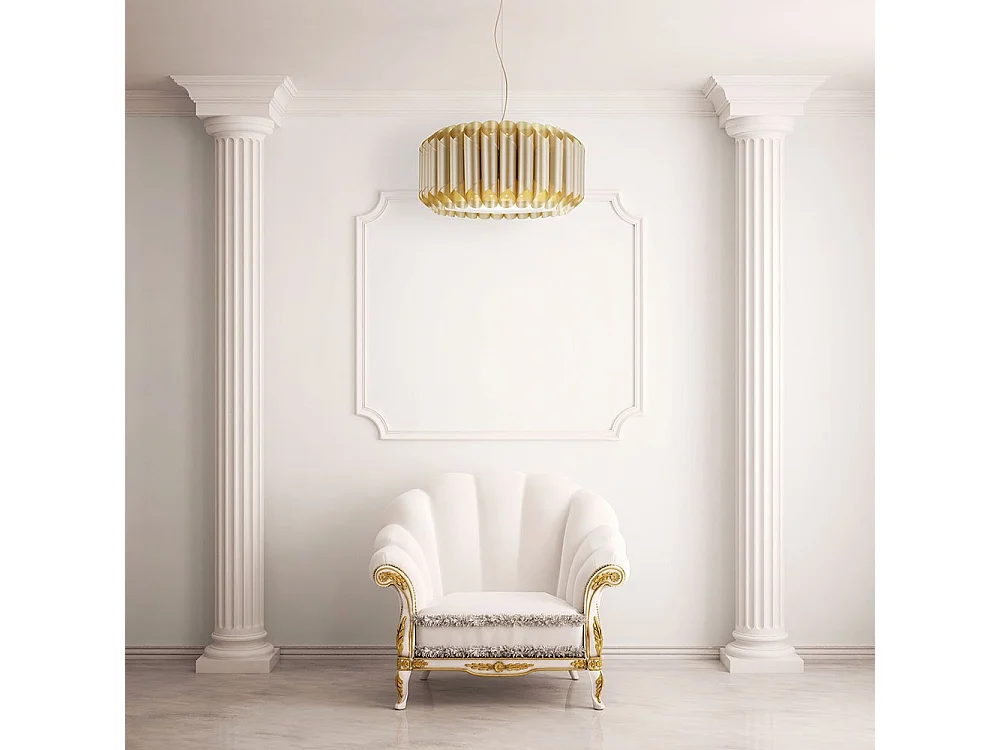 Sospensione Moderna Louise Polilux ® New Gold E Metallo Cromo 1 Luce E27
