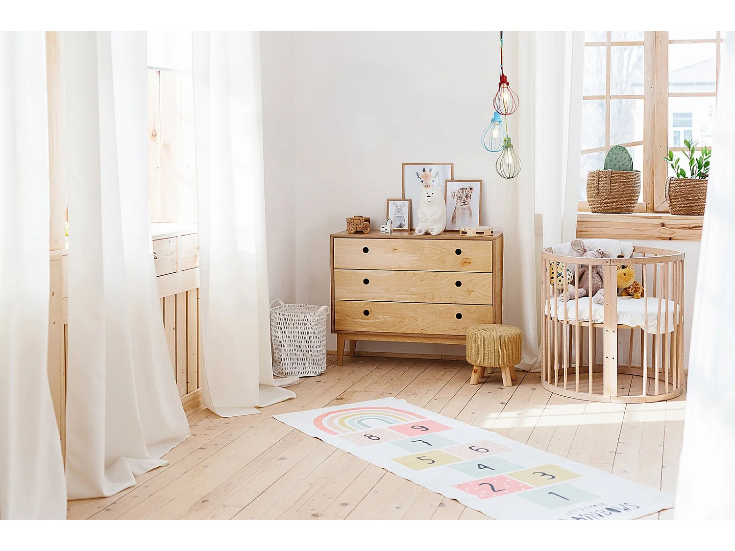 Searchlight Kids 3 Lumière  Drop Balloon Cage Pendant  Couleur