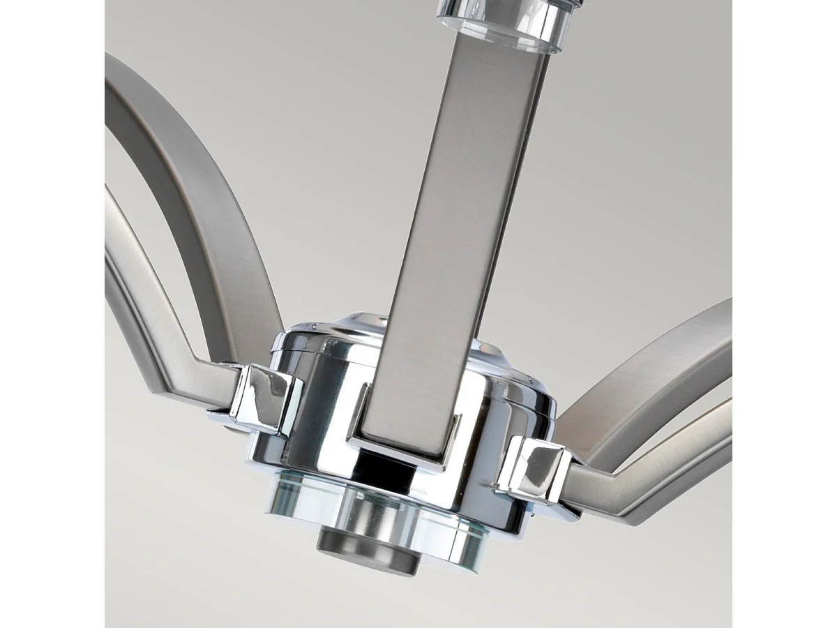 Elstead Prospect Park 5 ljus flerarmad ljuskrona satinnickel, kromfinish, E27