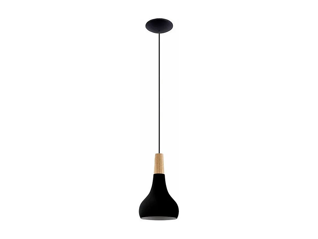 Lampadario Contemporaneo Sabinar Piccolo 1 Luce Metallo Nero E Marrone