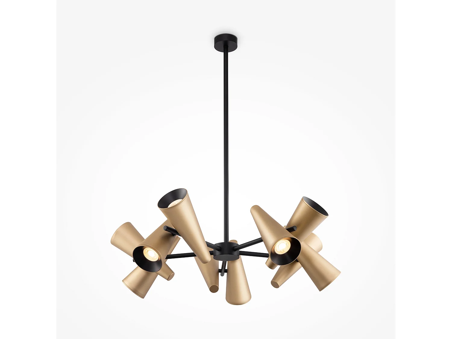 Maytoni Giro Plafoniera moderna a sospensione multi braccio a 10 luci in ottone GU10