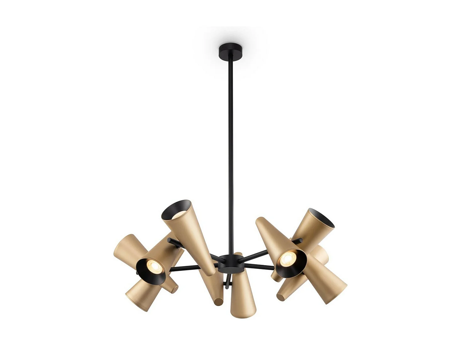 Maytoni Giro Plafoniera moderna a sospensione multi braccio a 10 luci in ottone GU10