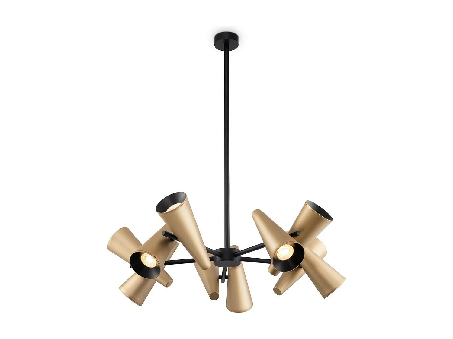 Maytoni Giro Plafoniera moderna a sospensione multi braccio a 10 luci in ottone GU10