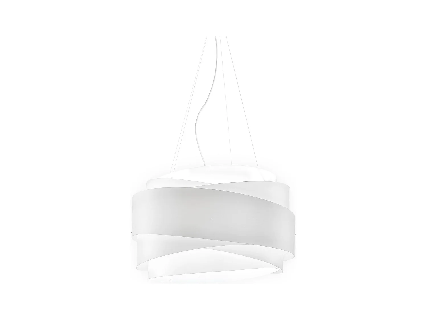 Lampadario Moderno Bea Polilux ® Bianco E Metallo Cromo 5 Luci E27