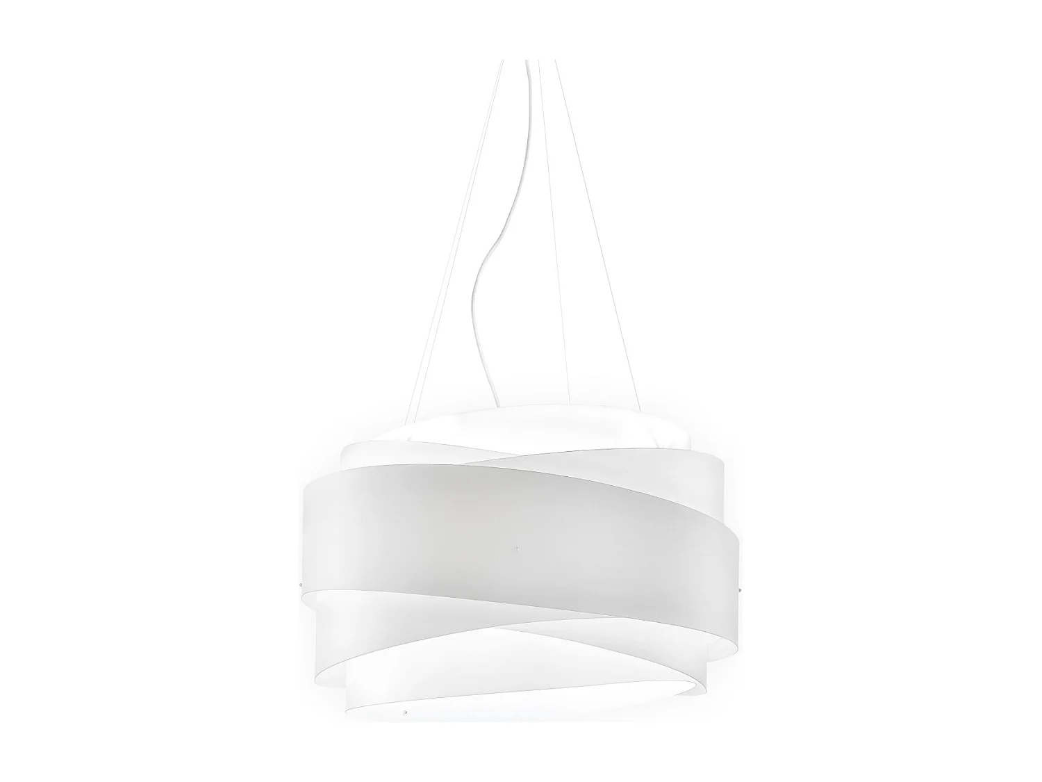 Lampadario Moderno Bea Polilux ® Bianco E Metallo Cromo 5 Luci E27
