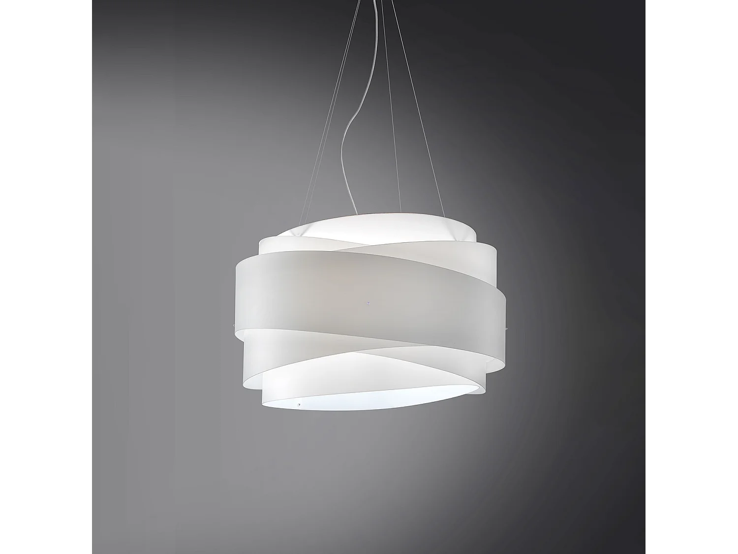 Lampadario Moderno Bea Polilux ® Bianco E Metallo Cromo 5 Luci E27