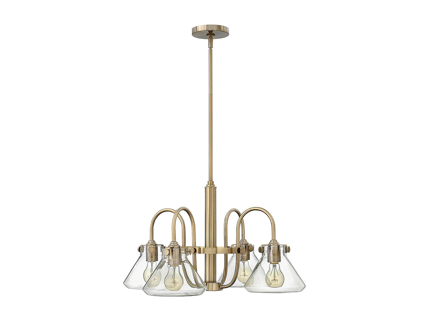 Elstead Congress - Multi Arm Kronleuchter Gebürstetes Karamell-Finish, E27