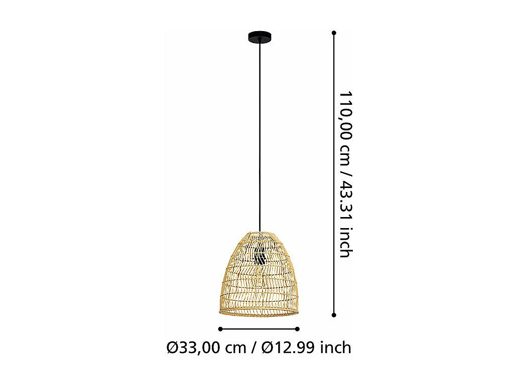 Lampadario Industrial Ayesgarth 1 Luce Acciaio Nero