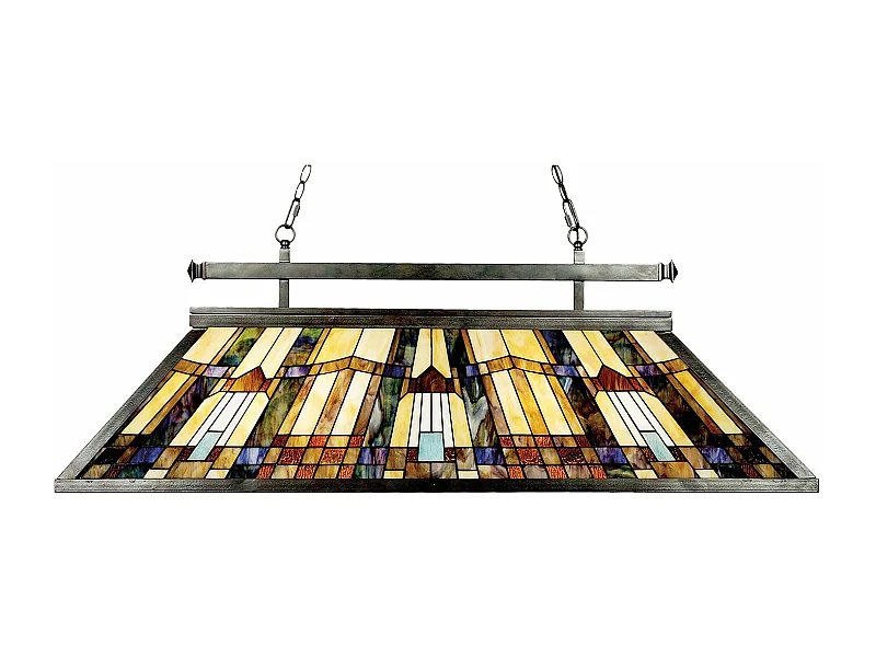 Elstead Inglenook - 3 Licht Tiffany Deckenanhänger Insel Kronleuchter Licht Bronze, E27