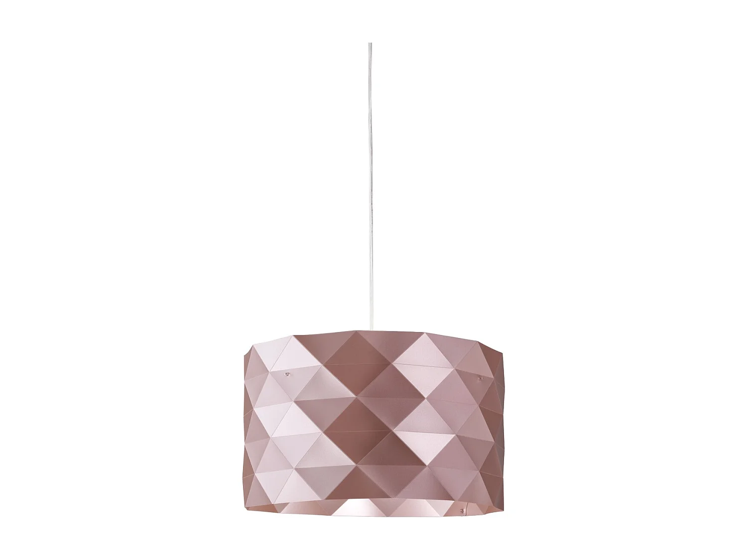 Lampadario Moderno Prisma Polilux ® Pink Metal E Metallo Cromo 3 Luci E27