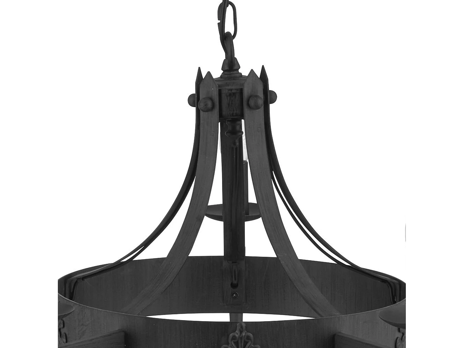 Searchlicht Cartwheel - 5 licht Multi Arm Deckenanhänger Schwarz, E14