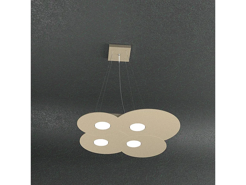 Sospensione Moderna Cloud Metallo Sabbia 4 Luci Gx53