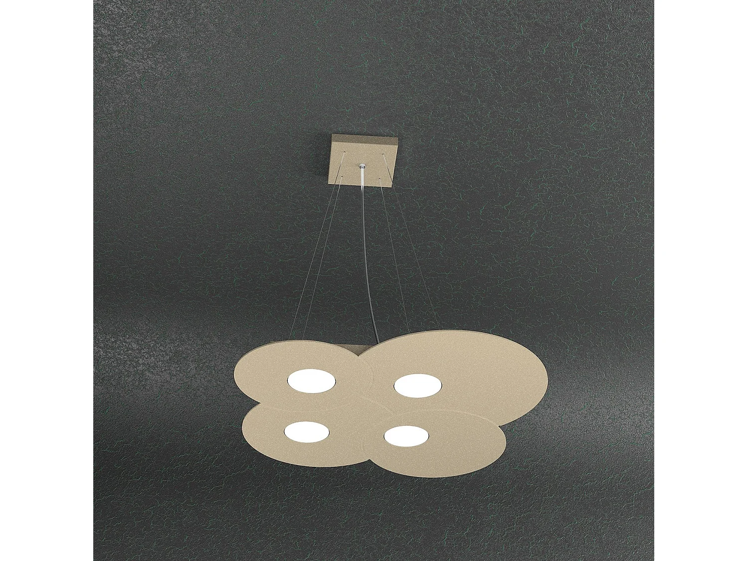 Cloud Sospensione 4 Luci Sabbia
