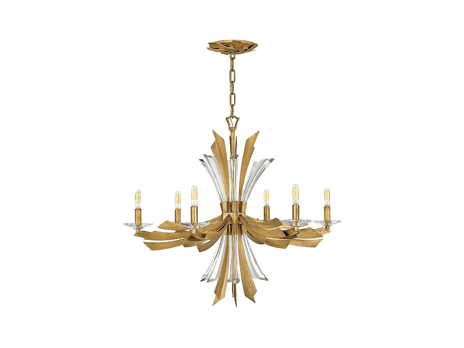 Vida Hinkley Fredrick Ramond Lustre à 6 Lumières Or Bruni