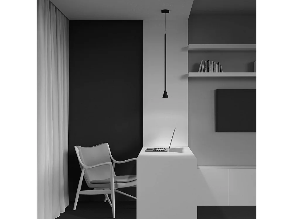 Maytoni Arrow Schlanke Pendel-Deckenleuchte Schwarz GU10