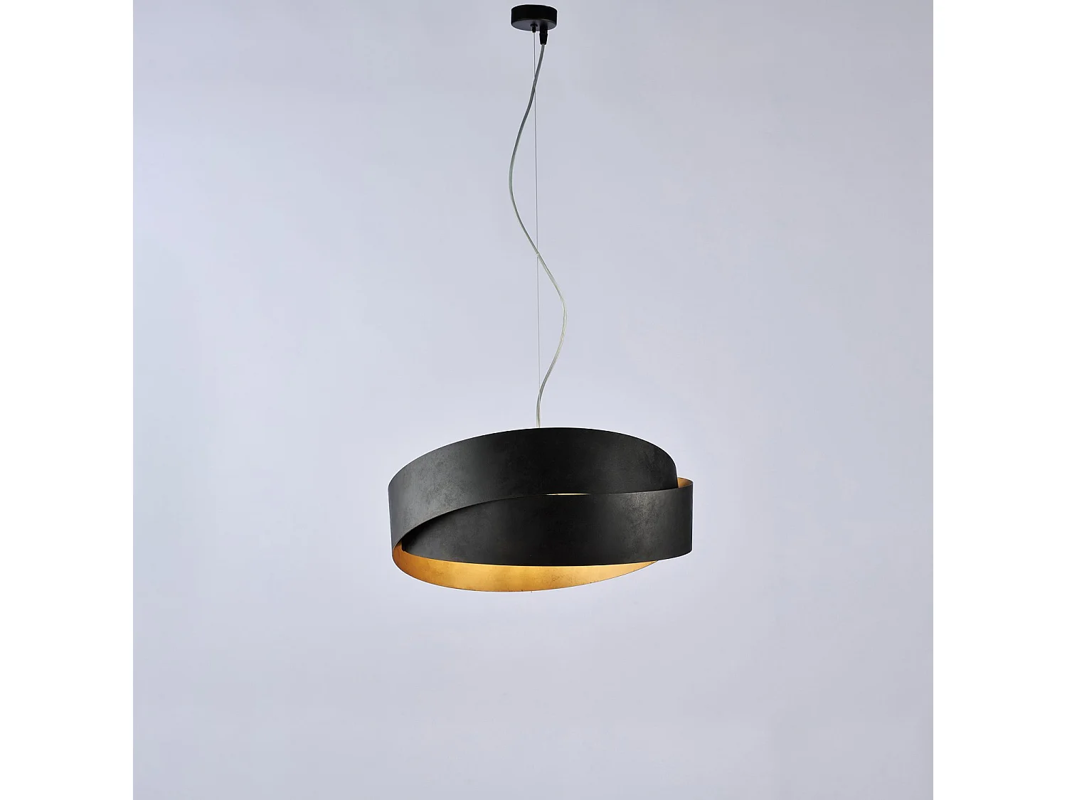 Sospensione Moderna Astro 2 Luci Ferro Laccato Nero