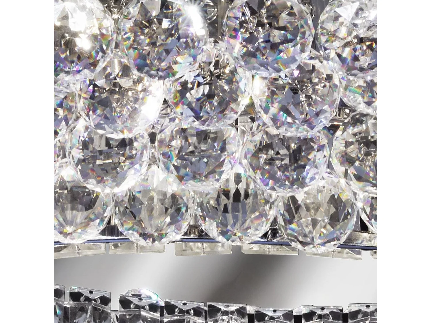 Searchlicht Vesuvius - 10 Licht Decke Anhänger Chrom mit Kristallen, G9