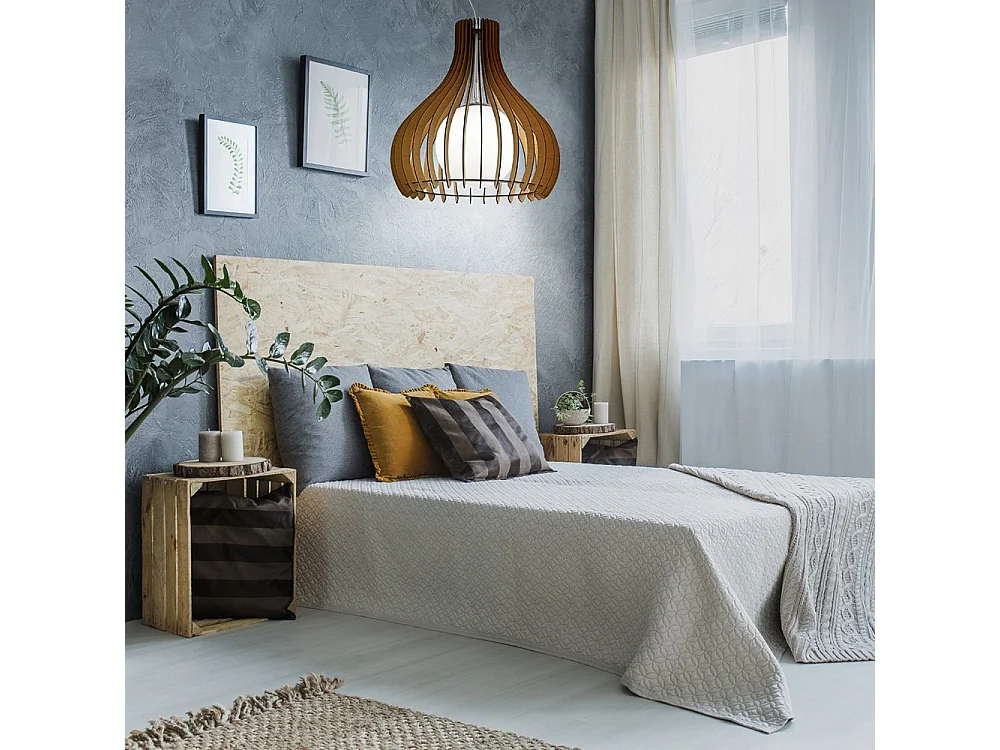 Lampadario Industrial Tindori 1 Luce Acciaio Grigio Opaco Diffusore Acero