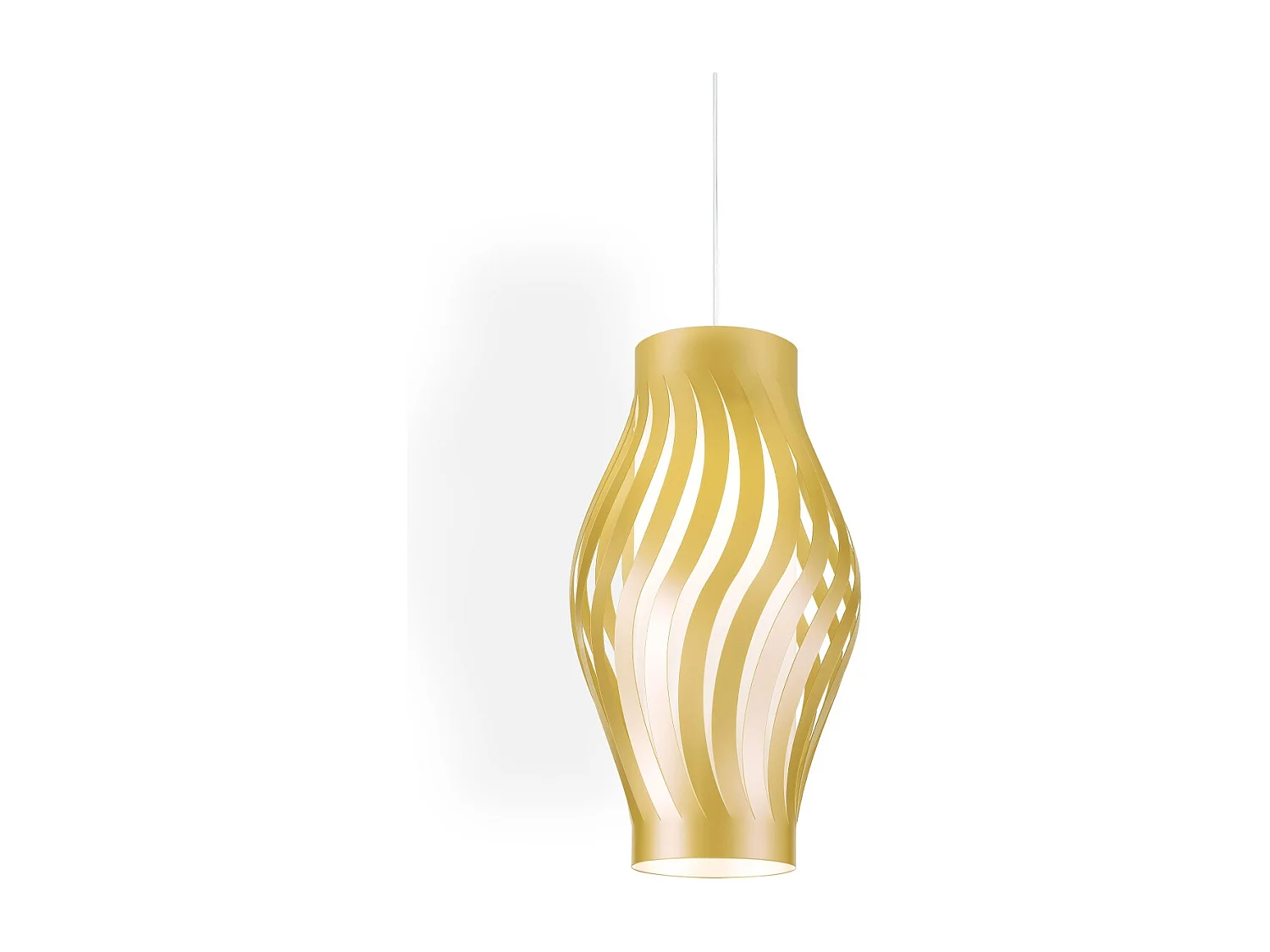 Sospensione Moderna Helios Polilux ® New Gold 1 Luce E27 H32Cm