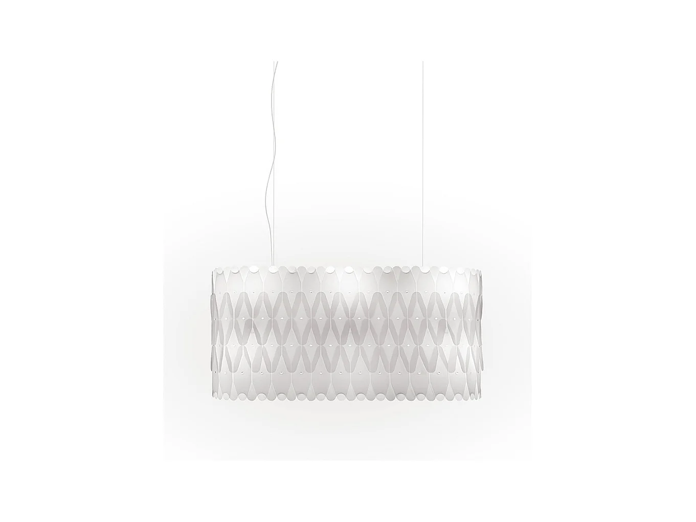 Lampadario Moderno Amanda Polilux ® Bianco E Metallo Cromo 6 Luci E27