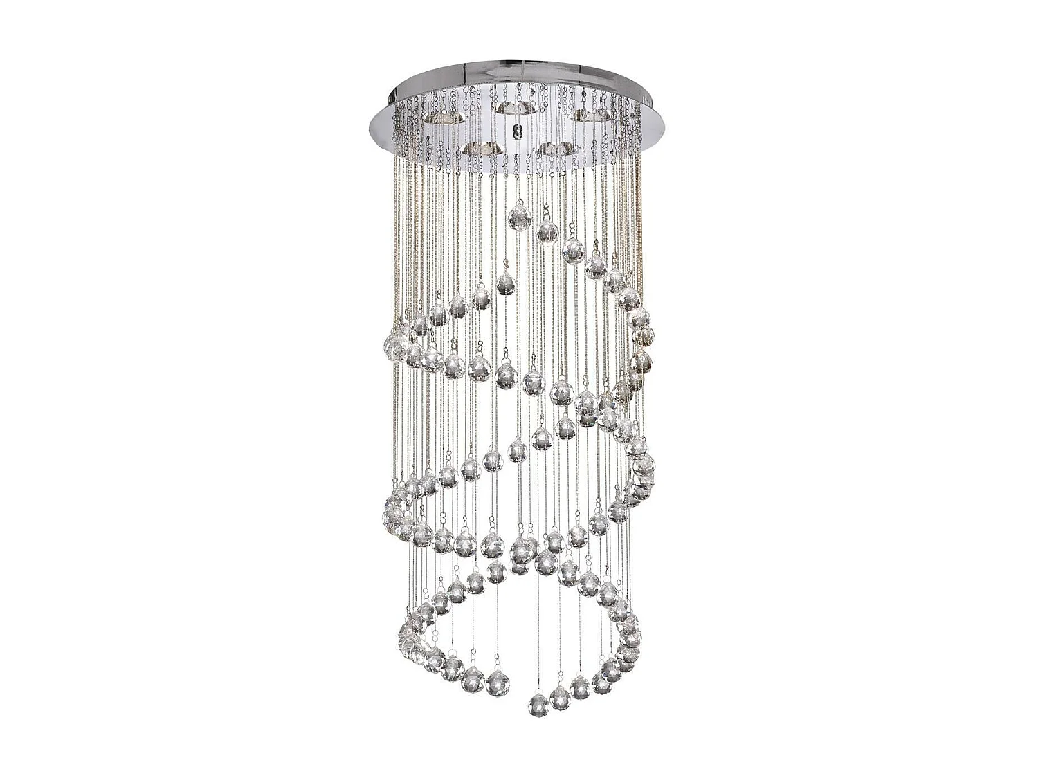 Searchlight Hallway 5 Ljus Spiral Cluster Pendel Krom med Kristaller, G9