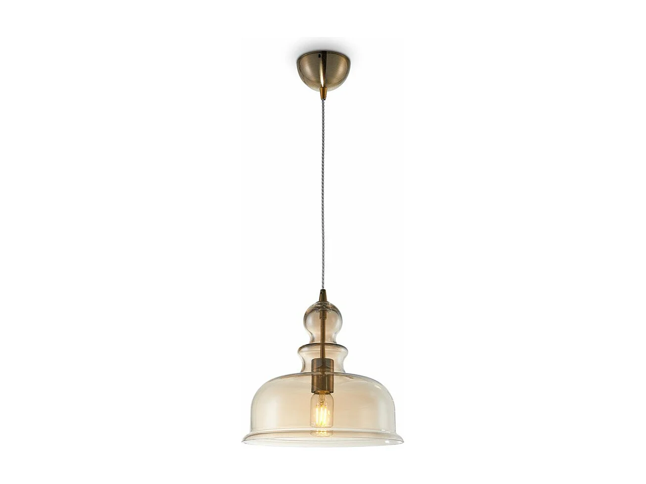 Tone Dome Decken-Pendelleuchte Bronze, 1-flammig, E27