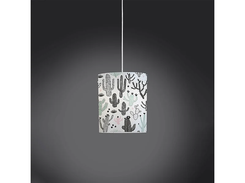 Sospensione Moderna Decolight Polilux ® Grafica Cactus 1 Luce E27
