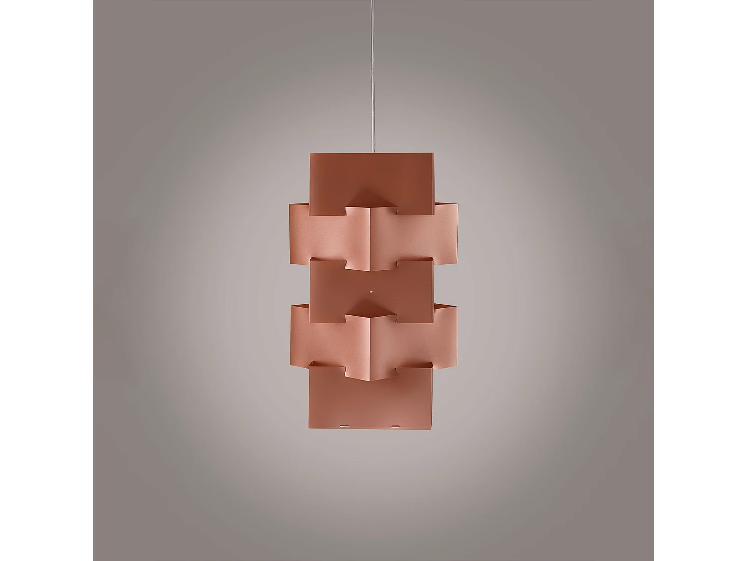 Sospensione Moderna Building Polilux ® Rame E Metallo Cromo 1 Luce E27 H60Cm