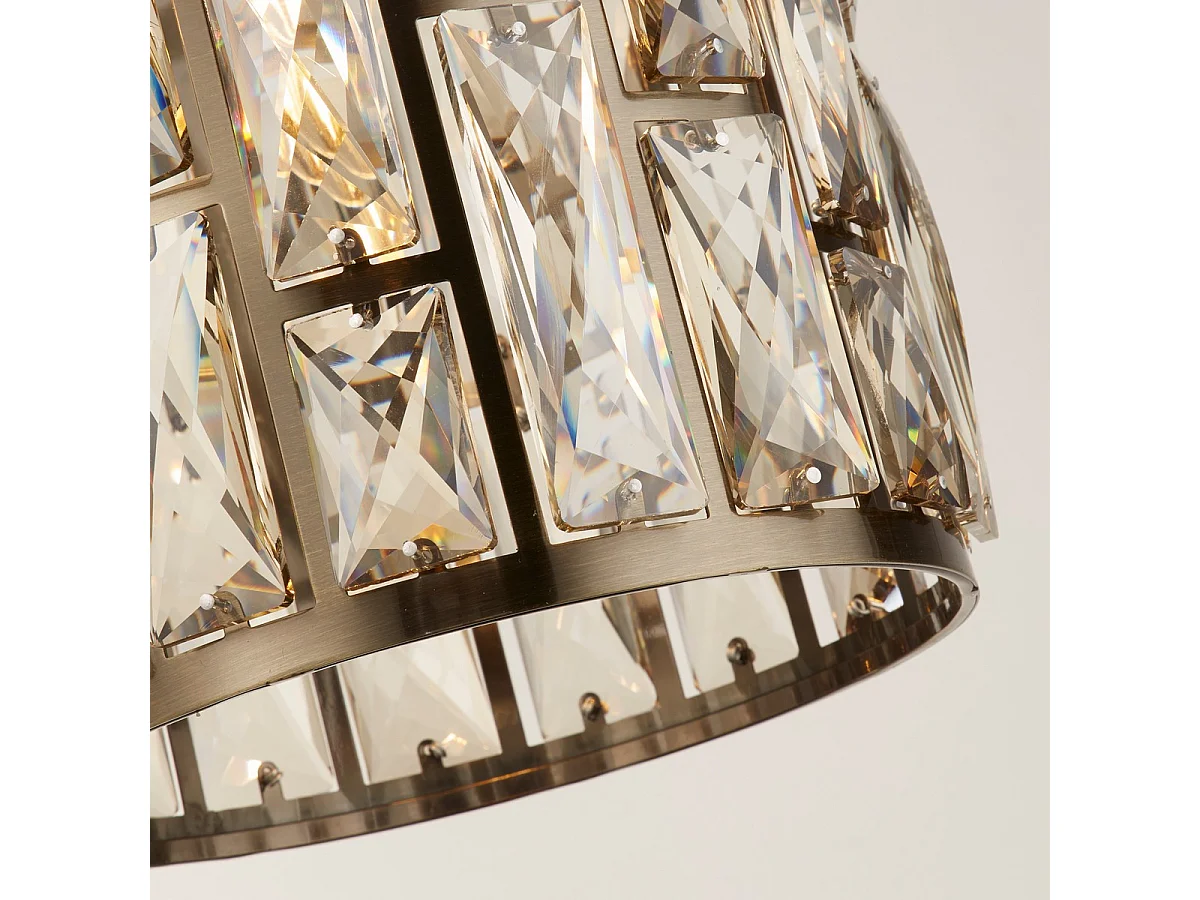 Searchlicht Bijou Anhänger aus antikem Messing, Champagnerglas