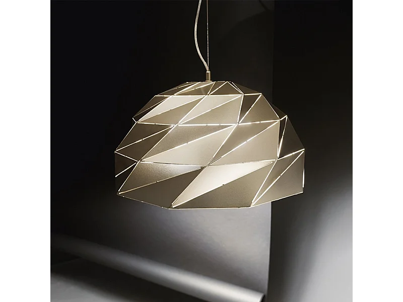 Lampadario In Metallo Contemporaneo Tilt Oro 3 Luci E27