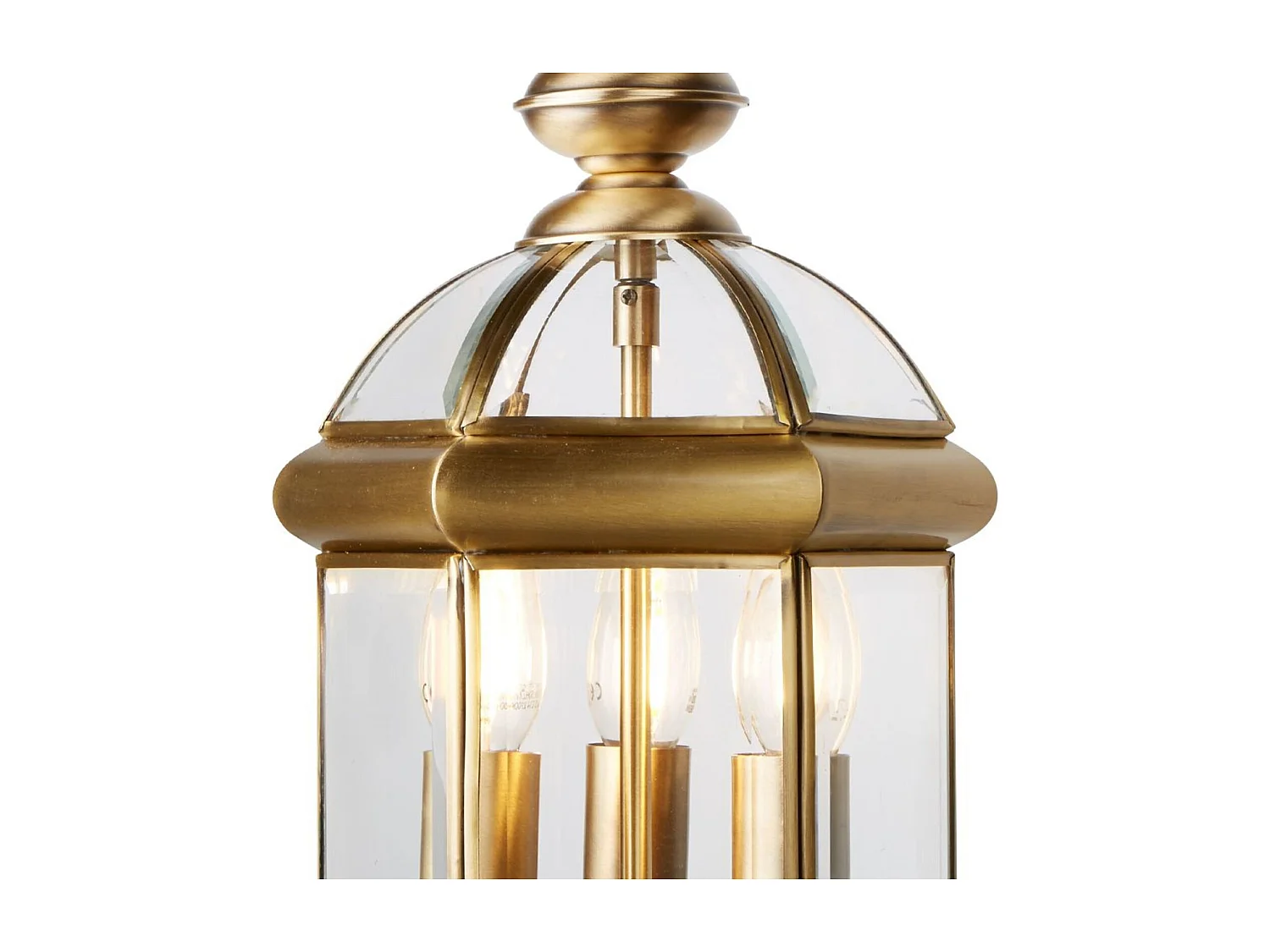 Searchlight Lanterns - Lanterna a Soffitto a 3 Luci Pendente Ottone Antico, E14