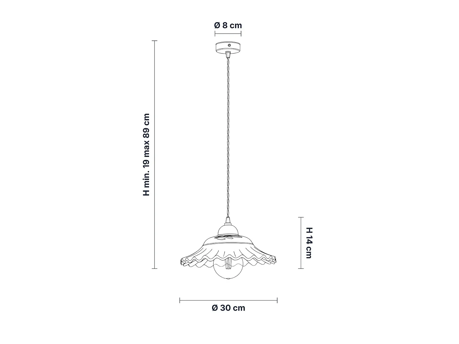 Lampadario Rustico Palma 1 Luce Bianco LuceArt Classic