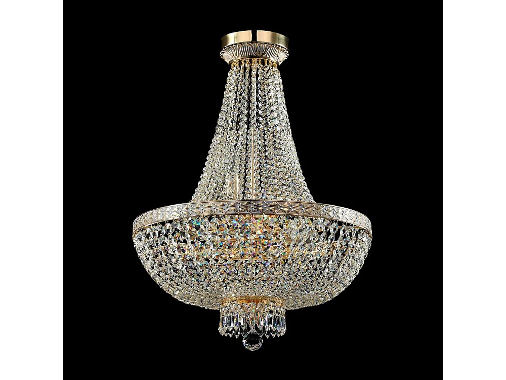 Bella Grand lustre doré et cristal, 8 lumières, E14