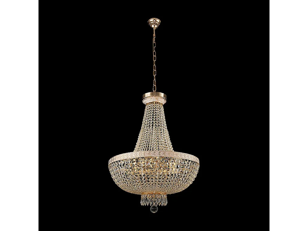 Bella Grand lustre doré et cristal, 8 lumières, E14